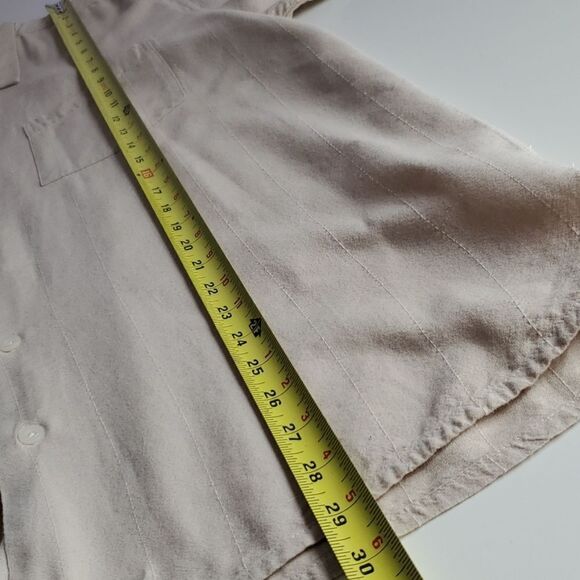 L BAMBOO JAMES TATTERSALL NATURAL KHAKI TAN LONG SLEEVE BUTTON DOWN SHIRT large - Picture 3 of 12